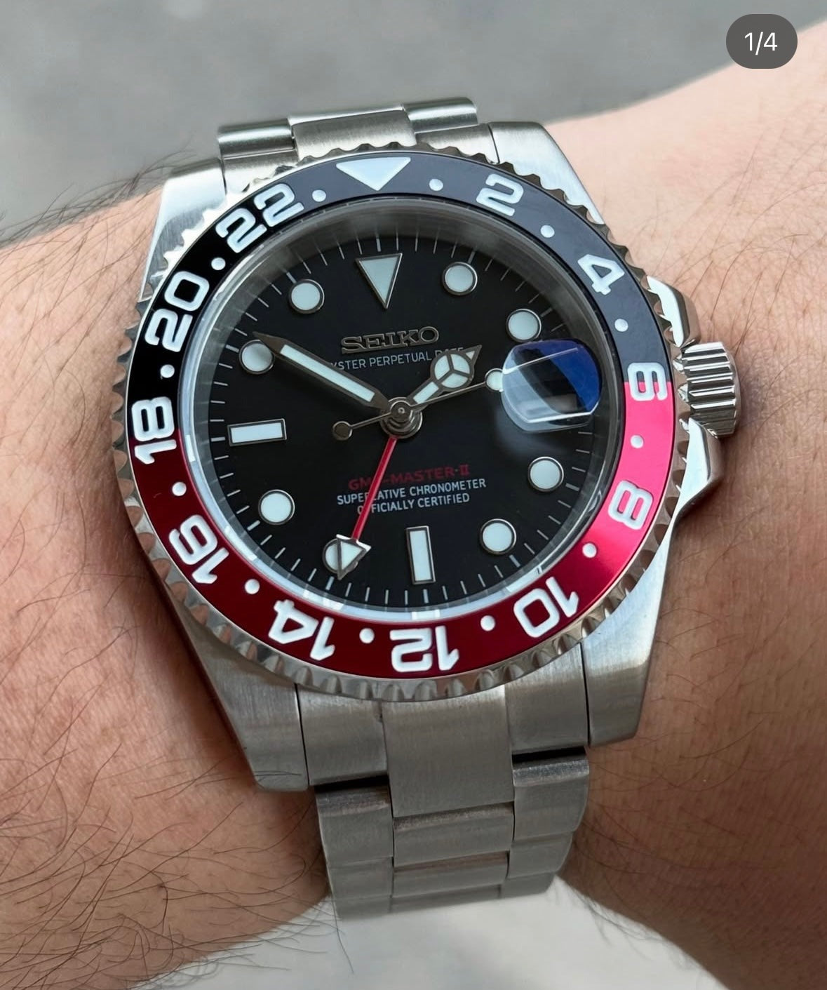 SEIKO MOD GMT COKE MEN'S WATCH