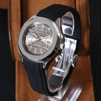 AQUA | METALLIC BLACK | SILICONE STRAP