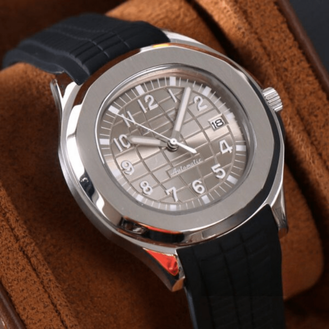 AQUA | METALLIC BLACK | SILICONE STRAP