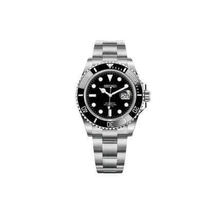 SEIKO MOD SUBMARINER CLASSIC BLACK MEN'S WATCH
