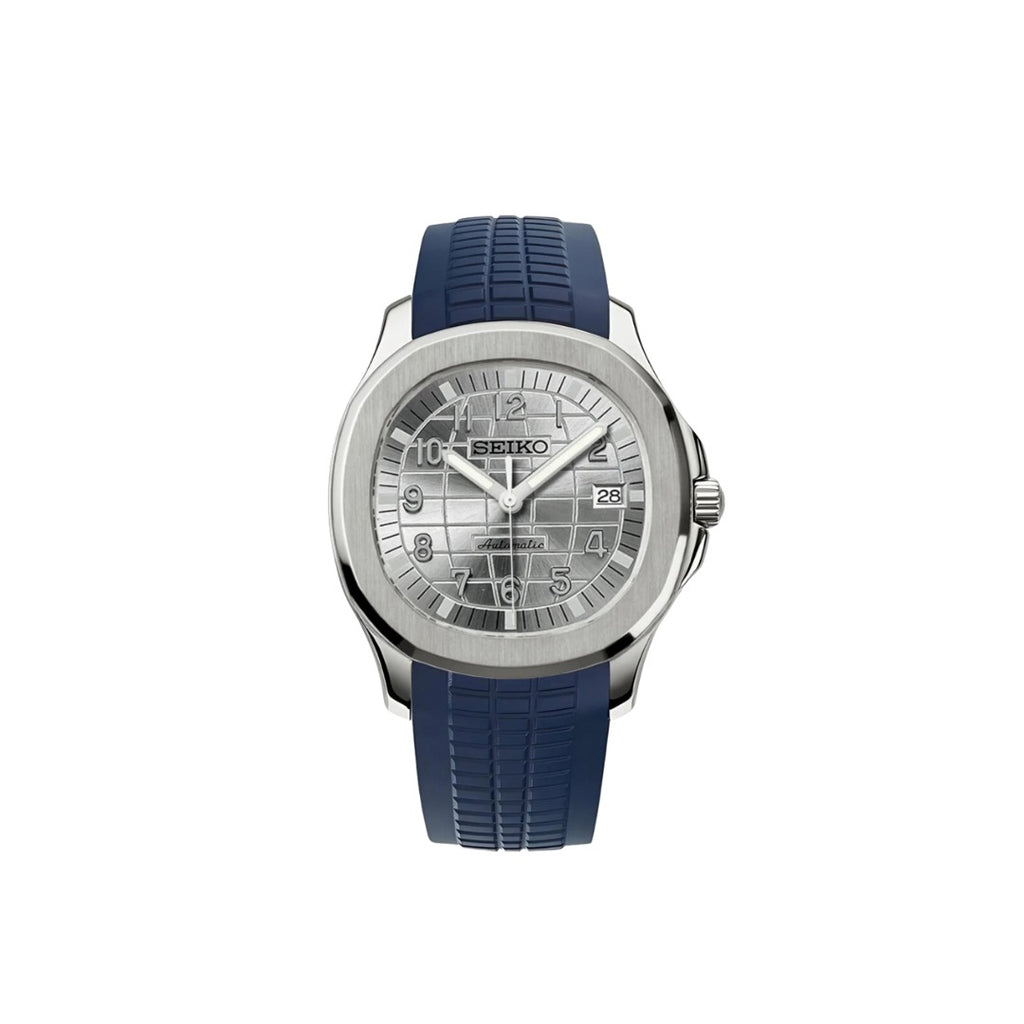SEIKO MOD AQUANAUT BLUE TITANIUM SILVER MEN'S WATCH