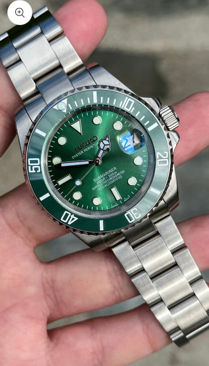 SEIKO MOD SUBMARINER HULK MEN'S WATCH