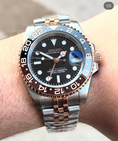 SEIKO MOD GMT BRONZE MEN'S WATCH