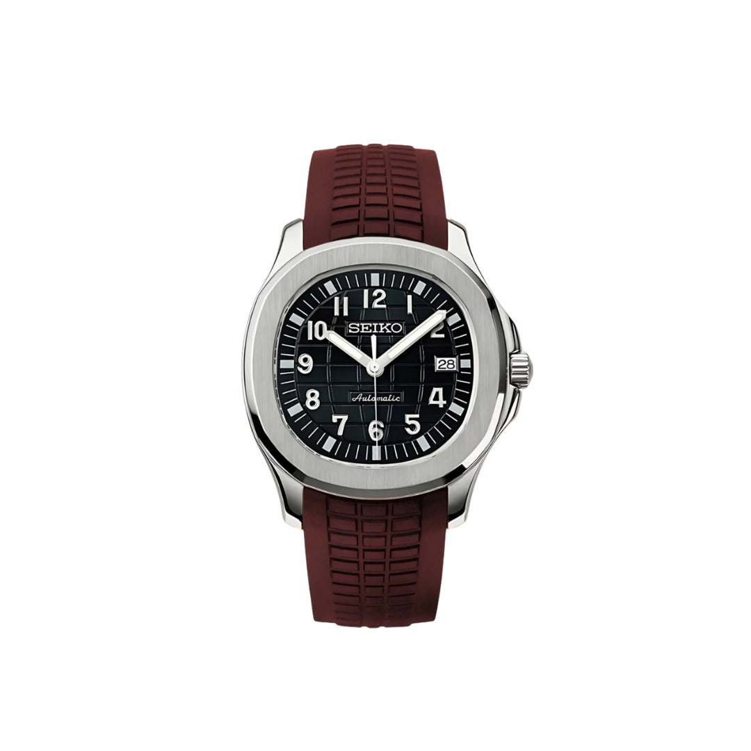 SEIKO MOD AQUANAUT SILVER BROWN MEN'S WATCH