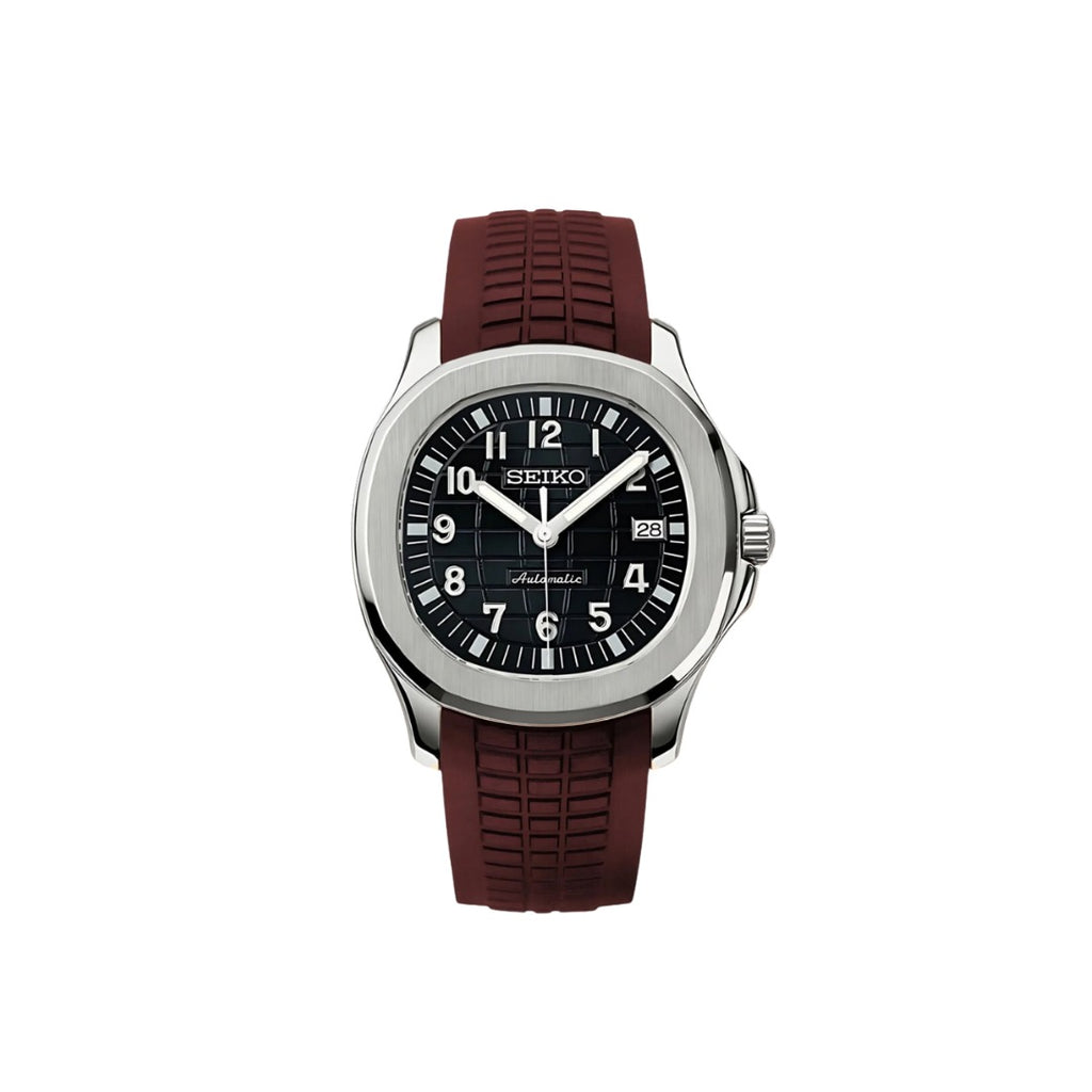 SEIKO MOD AQUANAUT SILVER BROWN MEN'S WATCH