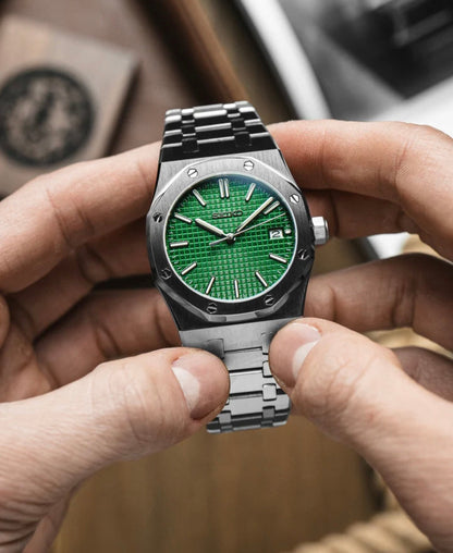 SEIKO MOD ROYAL OAK EMERALD MEN'S WATCH