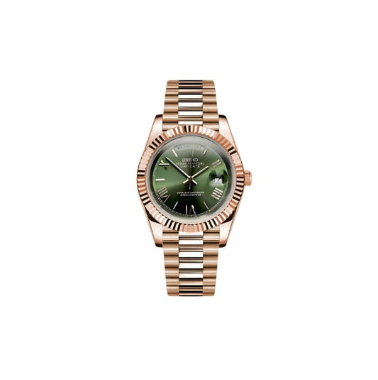 Seiko Rose Gold Green DayDate Mod