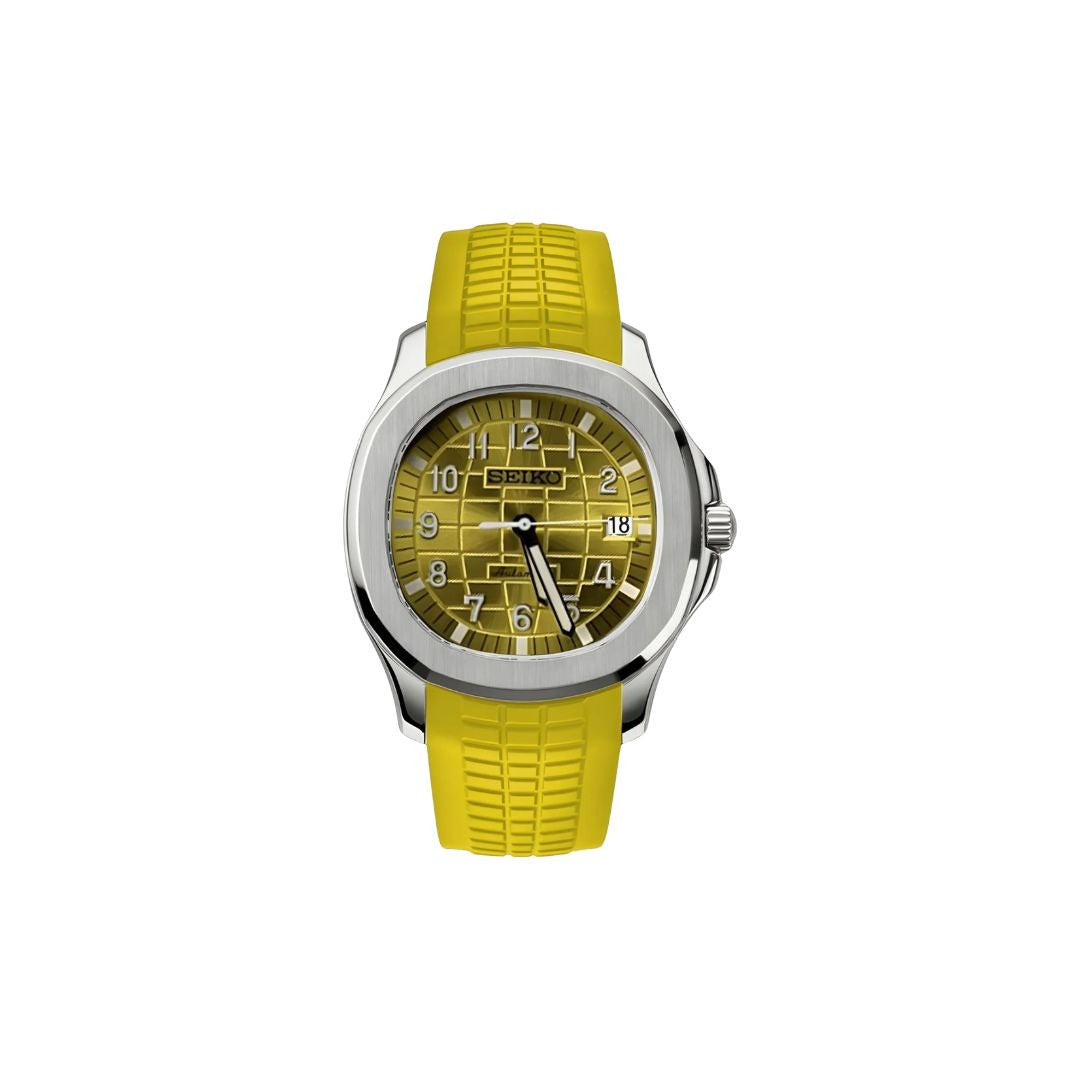SEIKO MOD AQUANAUT YELLOW MEN'S WATCH