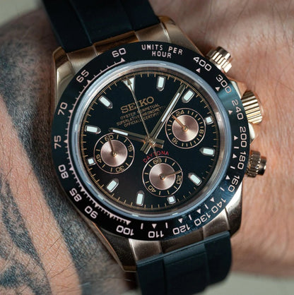 SEIKO MOD DAYTONA BRONZE (RUBBER STRAP) MEN'S WATCH