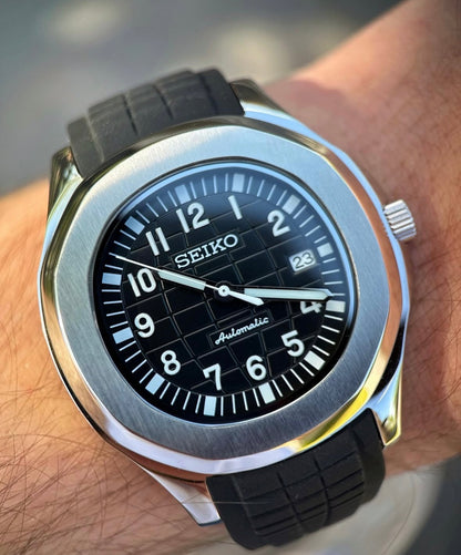 SEIKO MOD AQUANAUT CLASSIC BLACK MEN'S WATCH