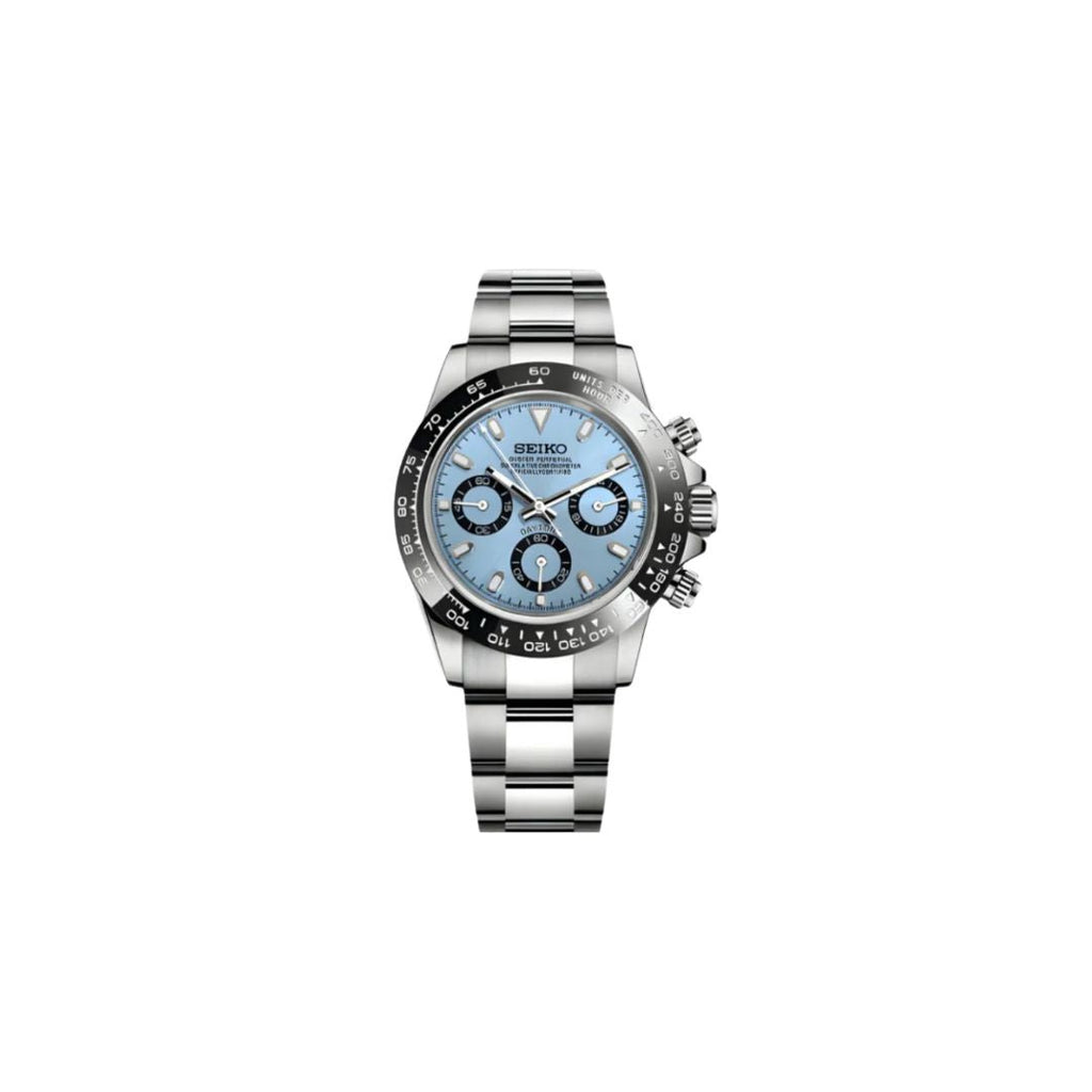 SEIKO MOD DAYTONA BLUE BLACK MEN'S WATCH