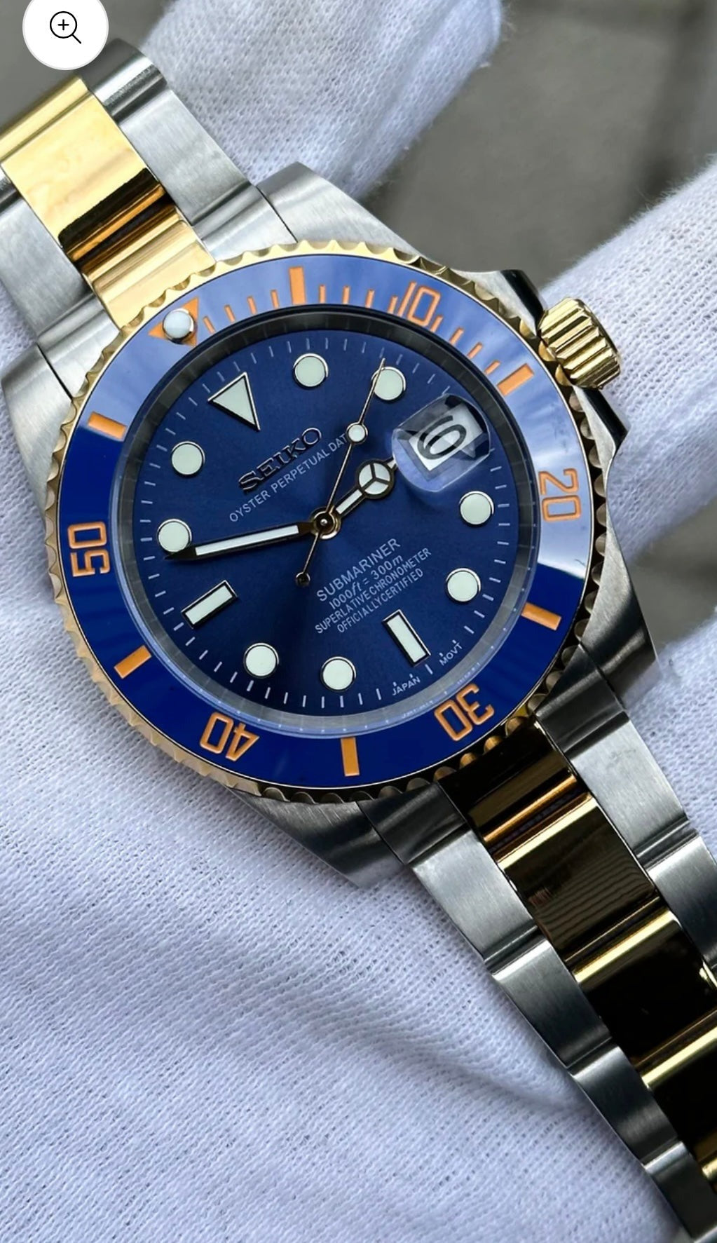 SEIKO MOD SUBMARINER BLUESY MEN'S WATCH